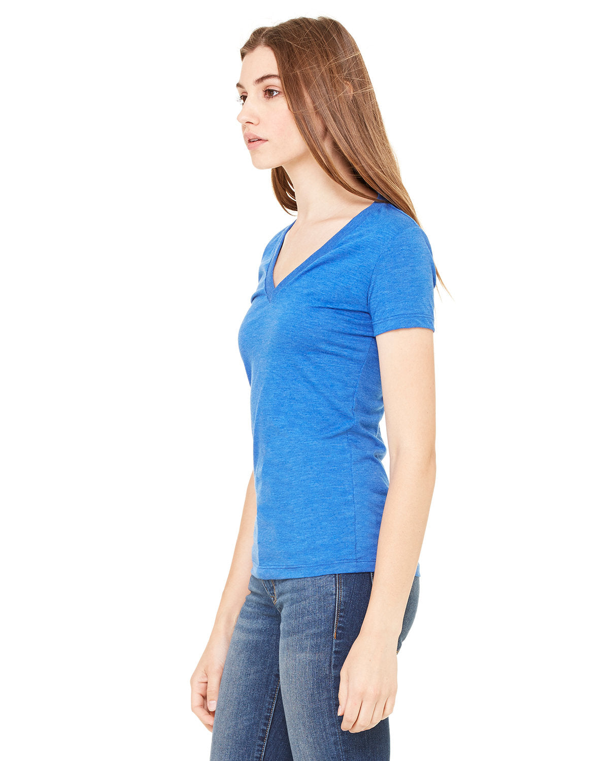 BELLA + CANVAS Ladies' Triblend Short-Sleeve Deep V-Neck T-Shirt