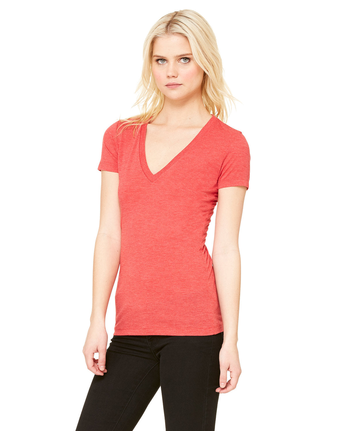 BELLA + CANVAS Ladies' Triblend Short-Sleeve Deep V-Neck T-Shirt