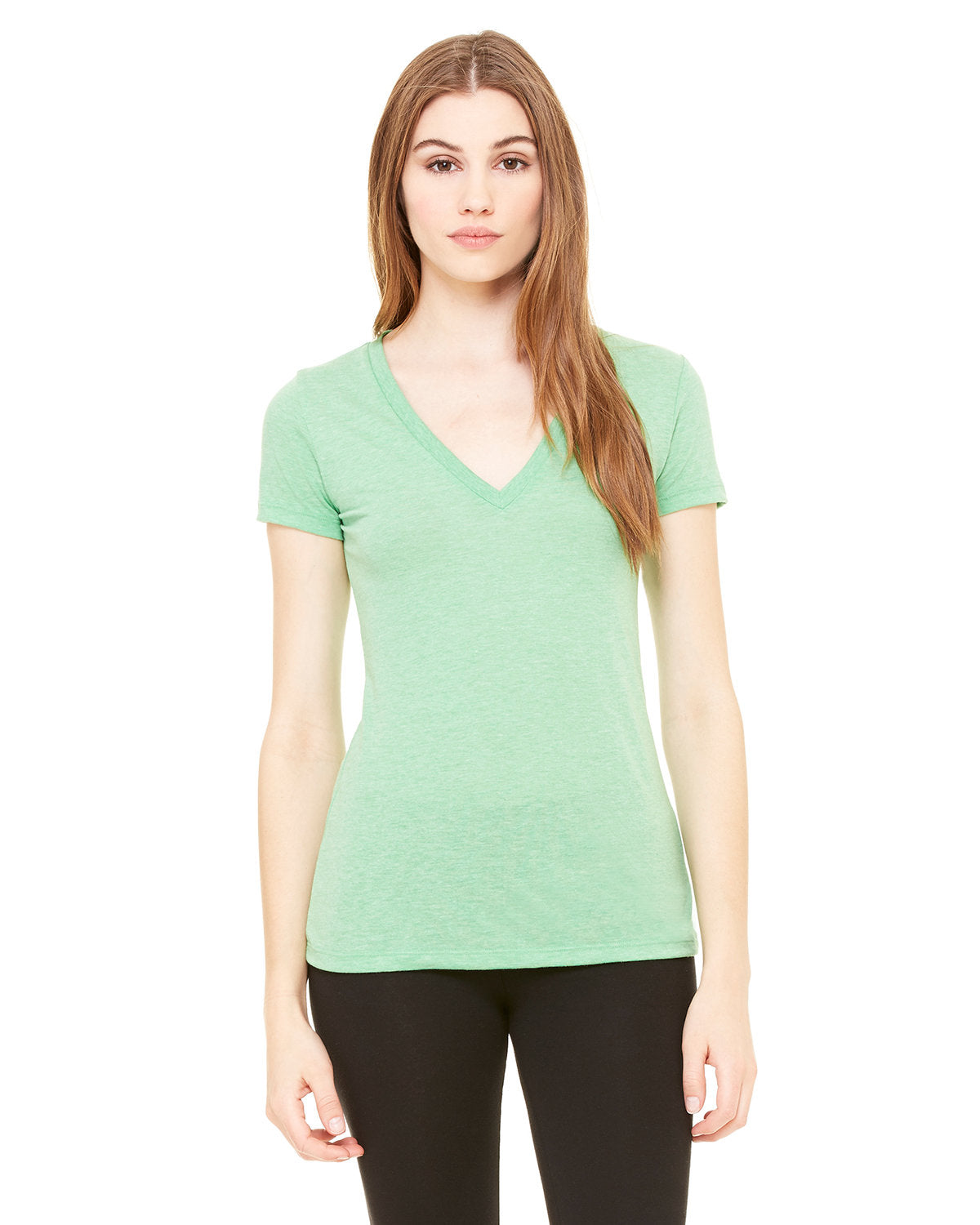 BELLA + CANVAS Ladies' Triblend Short-Sleeve Deep V-Neck T-Shirt