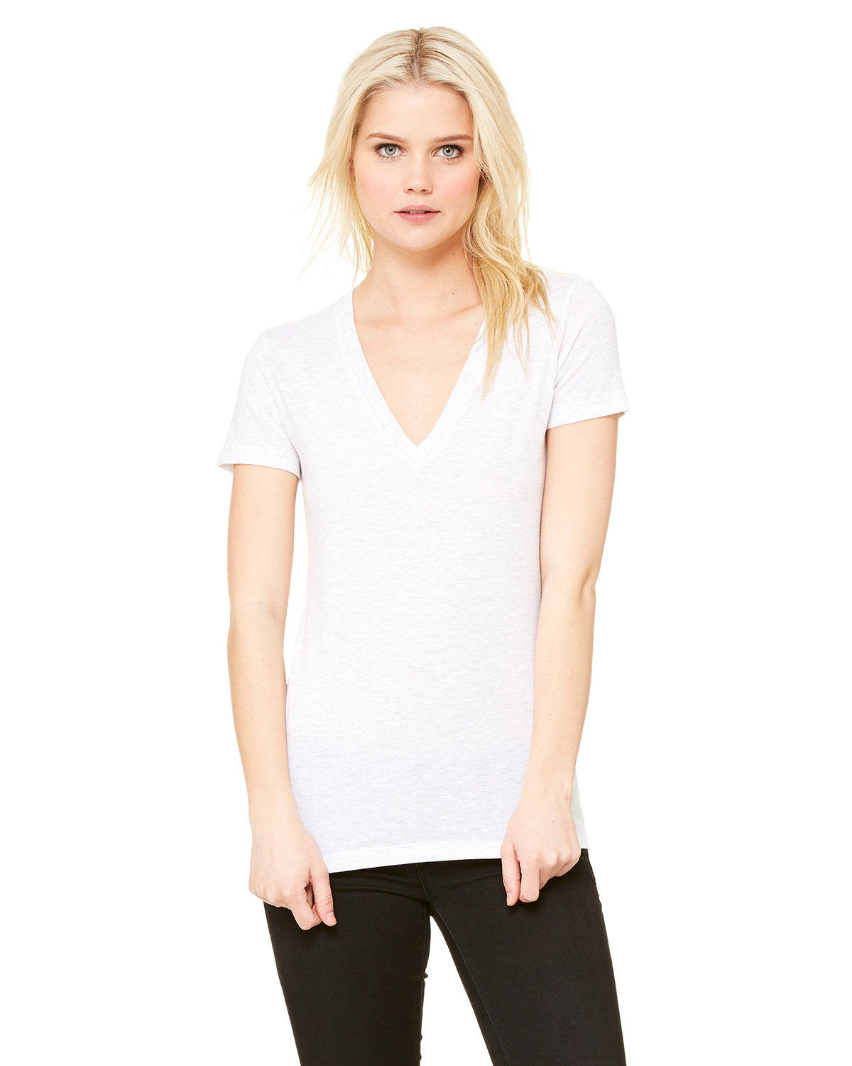 BELLA + CANVAS Ladies' Triblend Short-Sleeve Deep V-Neck T-Shirt