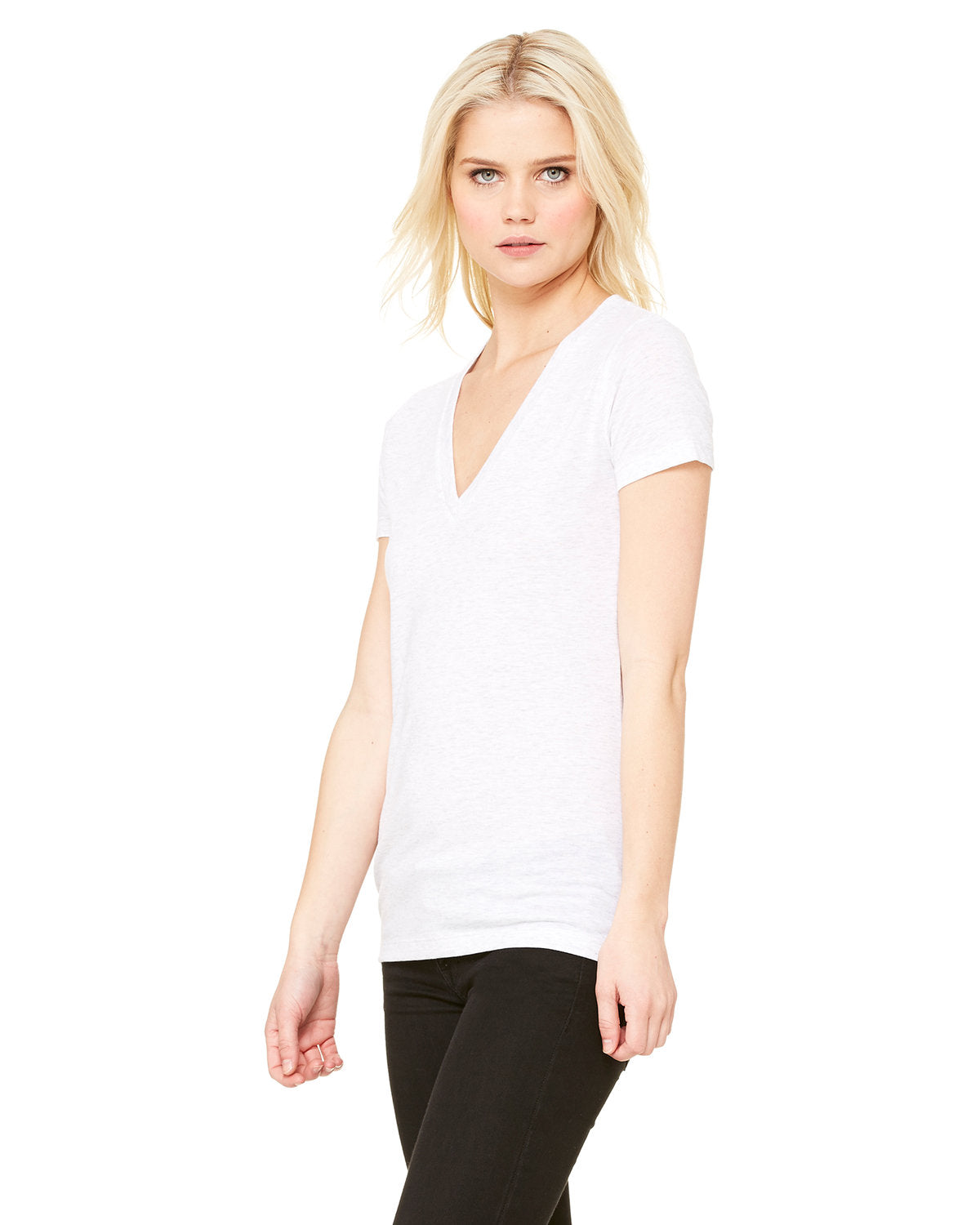 BELLA + CANVAS Ladies' Triblend Short-Sleeve Deep V-Neck T-Shirt