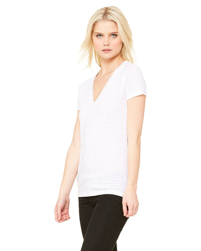 Bella + Canvas Ladies' Triblend Short-Sleeve Deep V-Neck T-Shirt