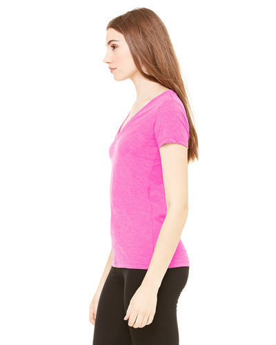 Bella + Canvas Ladies' Triblend Short-Sleeve Deep V-Neck T-Shirt