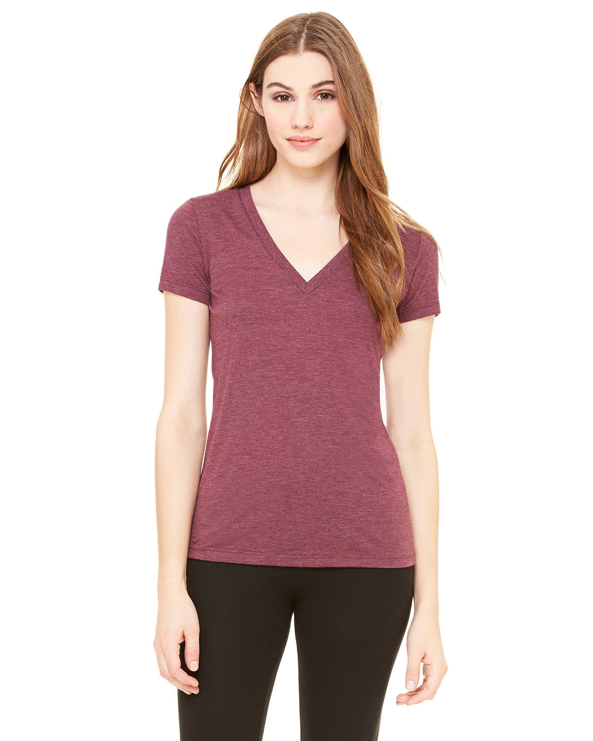 BELLA + CANVAS Ladies' Triblend Short-Sleeve Deep V-Neck T-Shirt