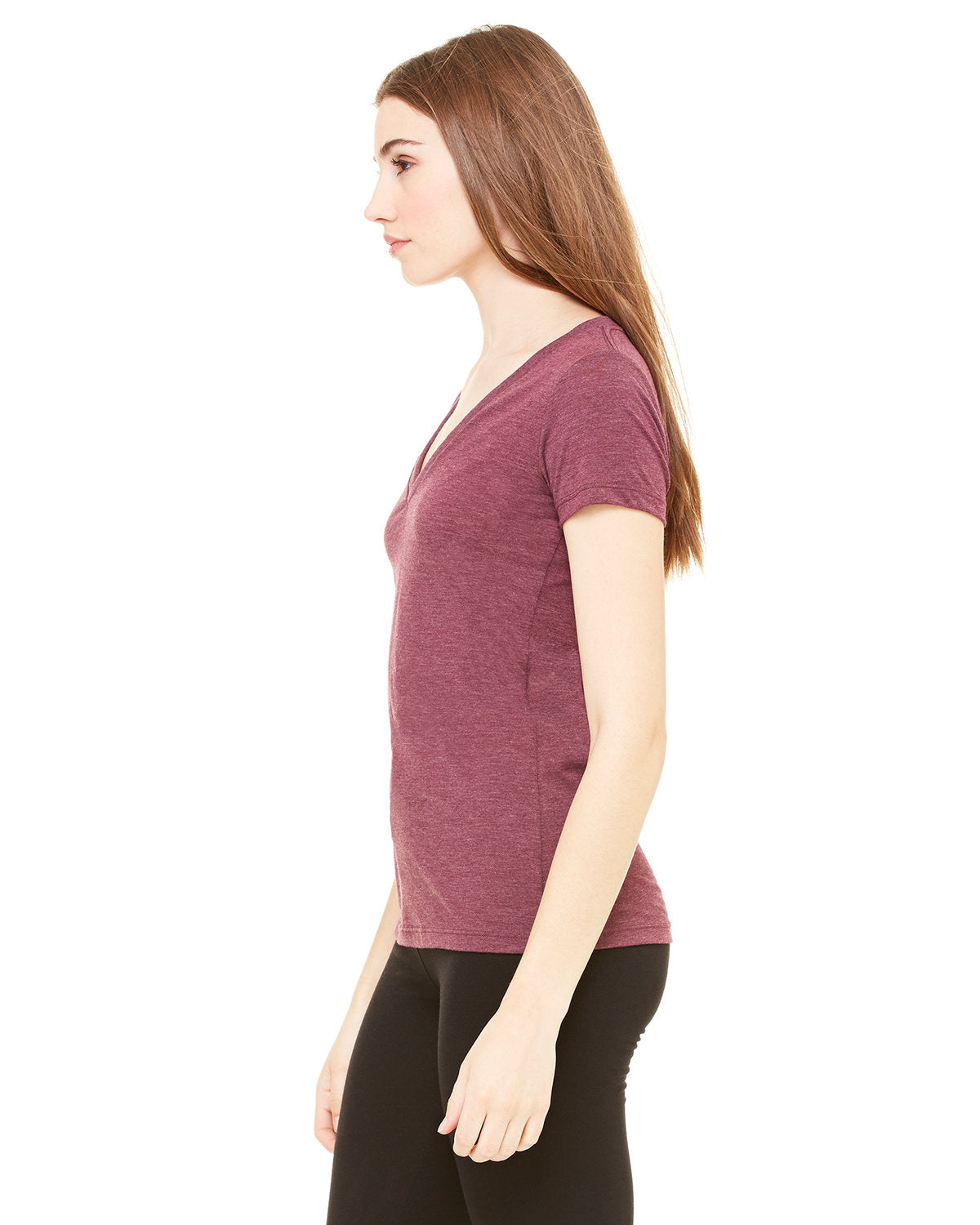 BELLA + CANVAS Ladies' Triblend Short-Sleeve Deep V-Neck T-Shirt