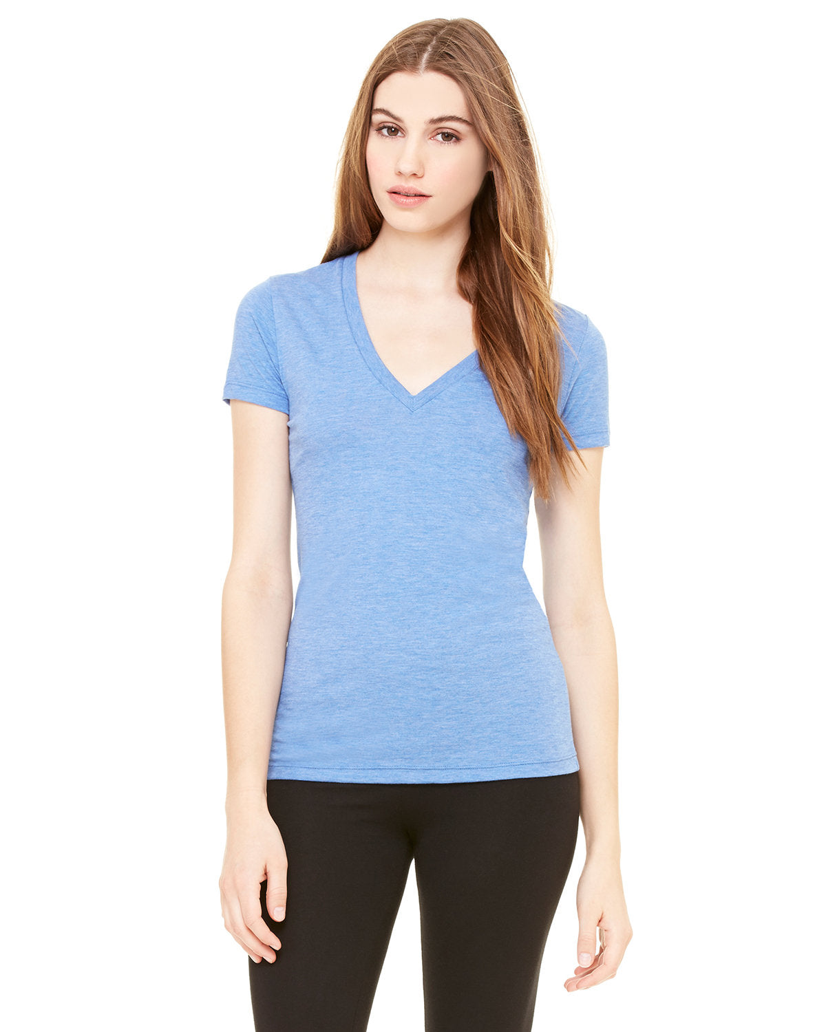 BELLA + CANVAS Ladies' Triblend Short-Sleeve Deep V-Neck T-Shirt