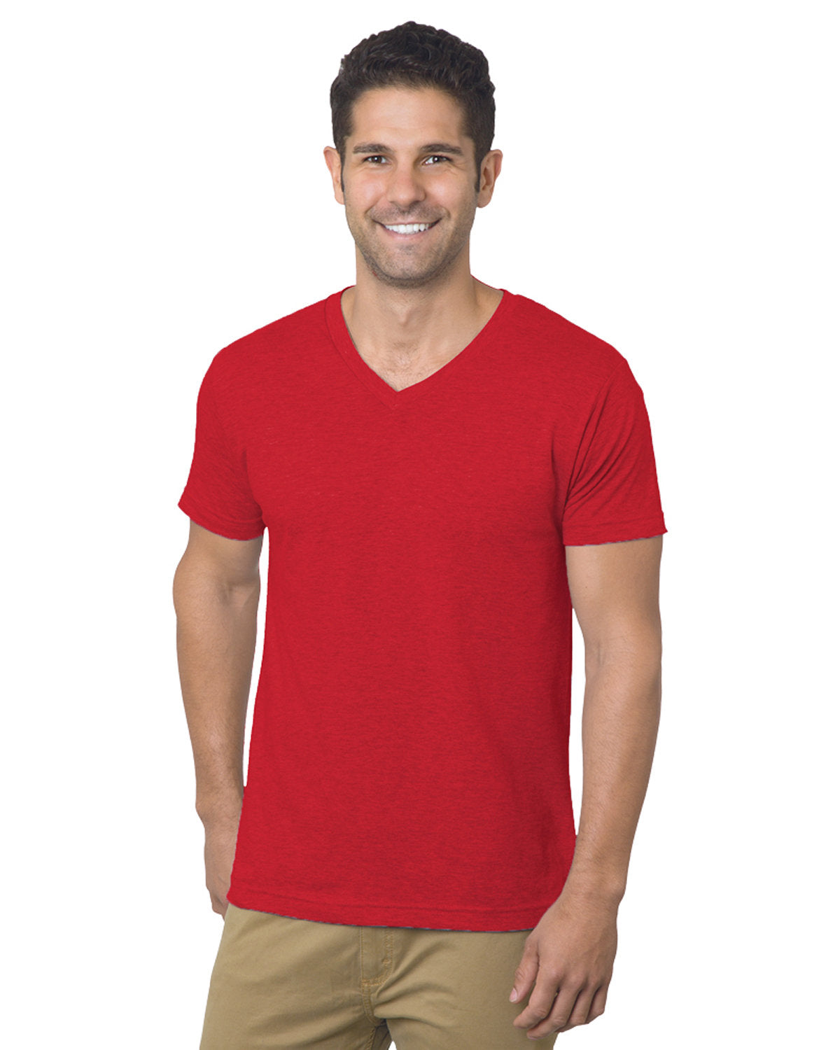 Bayside Unisex 4.2 oz., Fine Jersey V-Neck T-Shirt Bayside