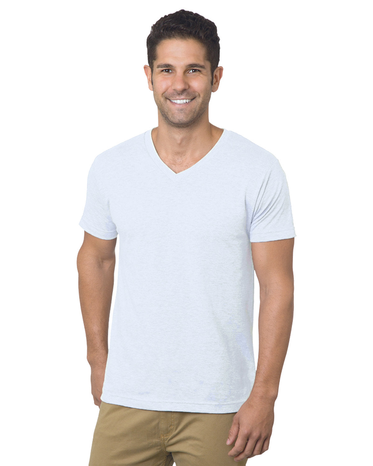 Bayside Unisex 4.2 oz., Fine Jersey V-Neck T-Shirt Bayside