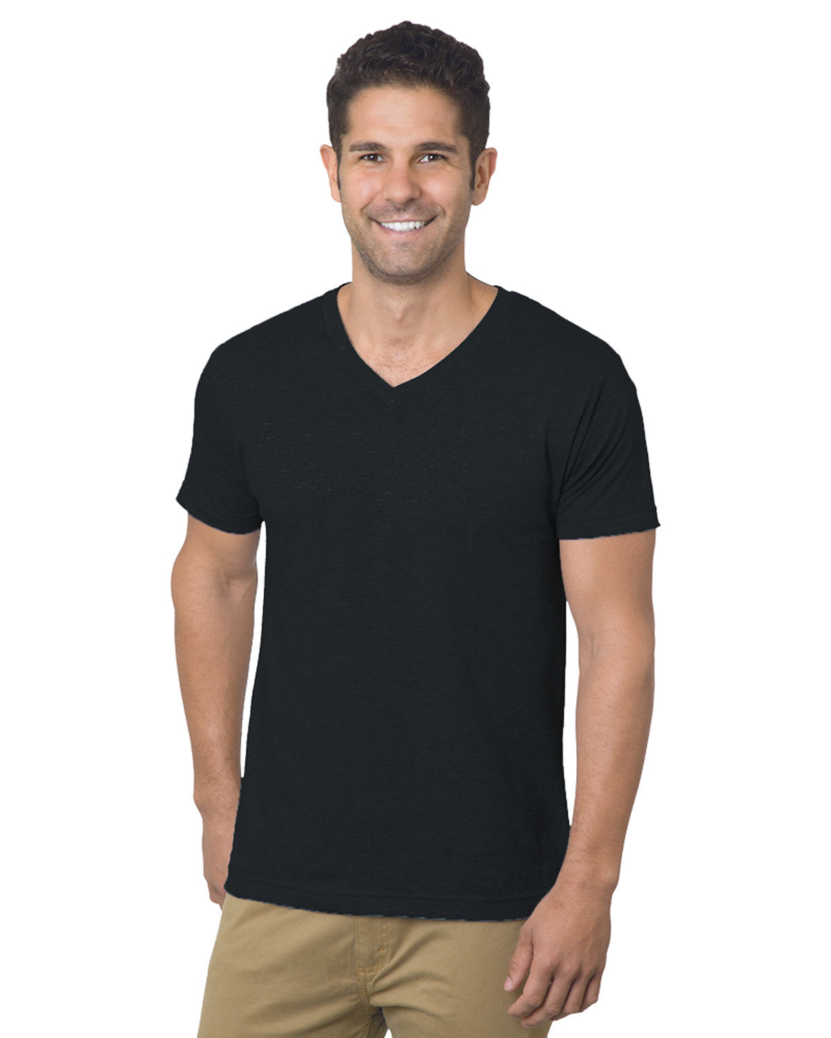 Bayside Unisex 4.2 oz., Fine Jersey V-Neck T-Shirt Bayside