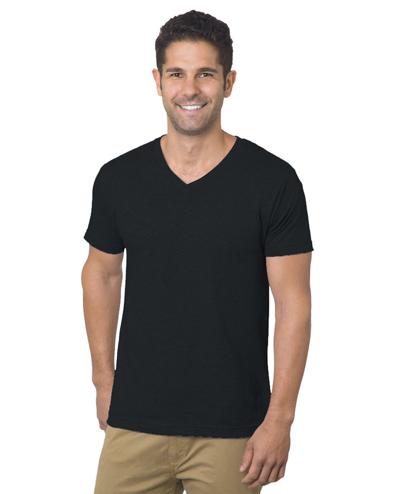 Bayside Unisex 4.2 oz., Fine Jersey V-Neck T-Shirt