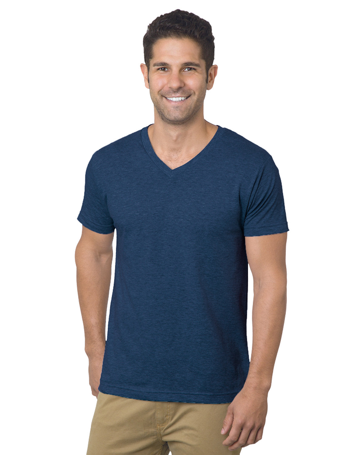 Bayside Unisex 4.2 oz., Fine Jersey V-Neck T-Shirt Bayside