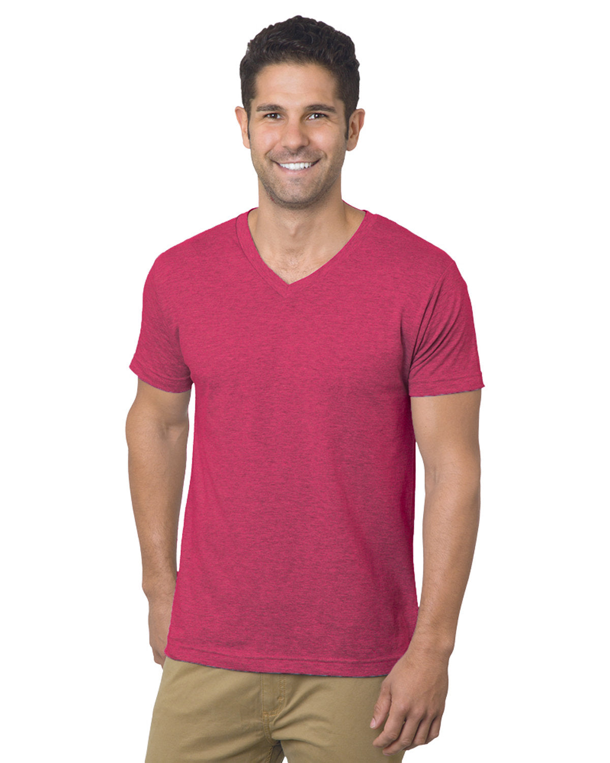 Bayside Unisex 4.2 oz., Fine Jersey V-Neck T-Shirt Bayside