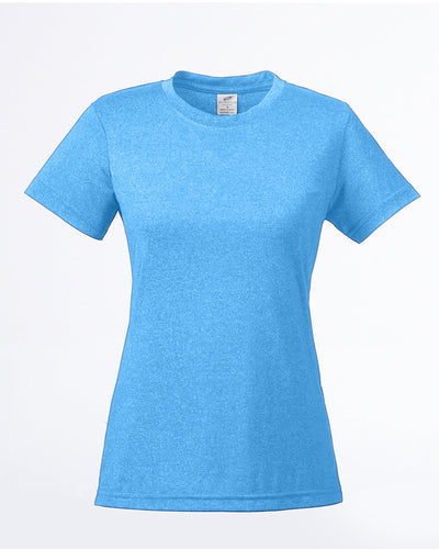 UltraClub Ladies' Cool & Dry Heathered Performance T-Shirt