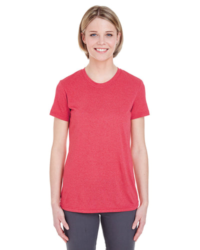 UltraClub Ladies' Cool & Dry Heathered Performance T-Shirt