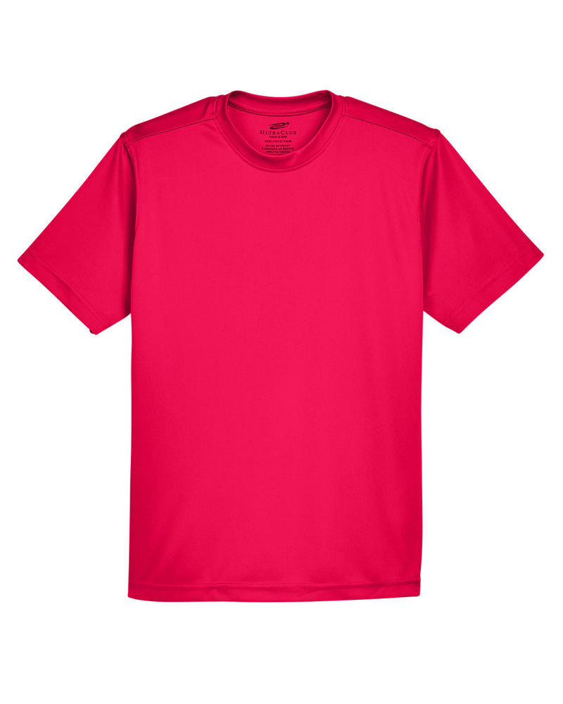 UltraClub Youth Cool & Dry Sport Performance Interlock T-Shirt