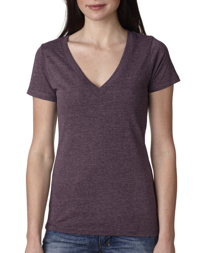 Next Level Women's Triblend Deep V-Neck