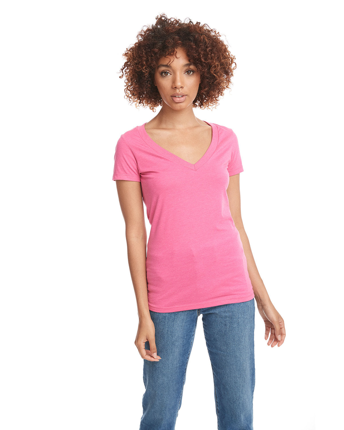 Next Level Women's Deep V-Neck T-Shirt