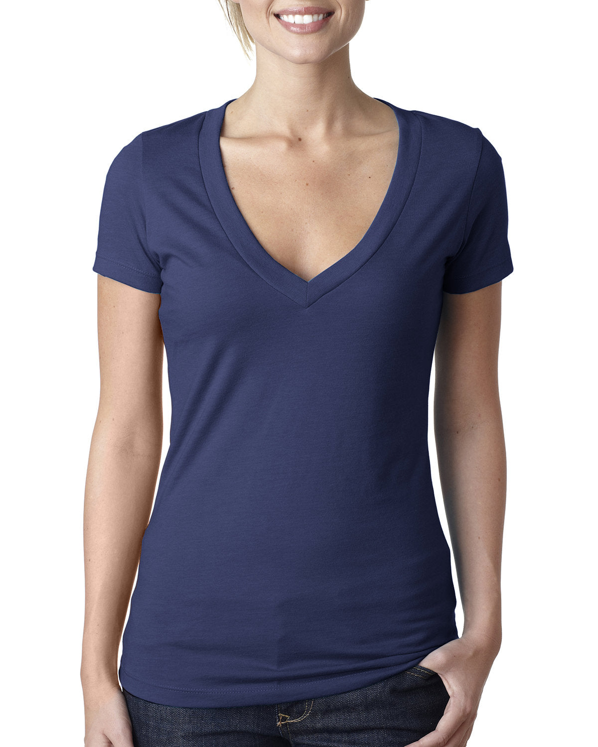 Next Level Women's Deep V-Neck T-Shirt