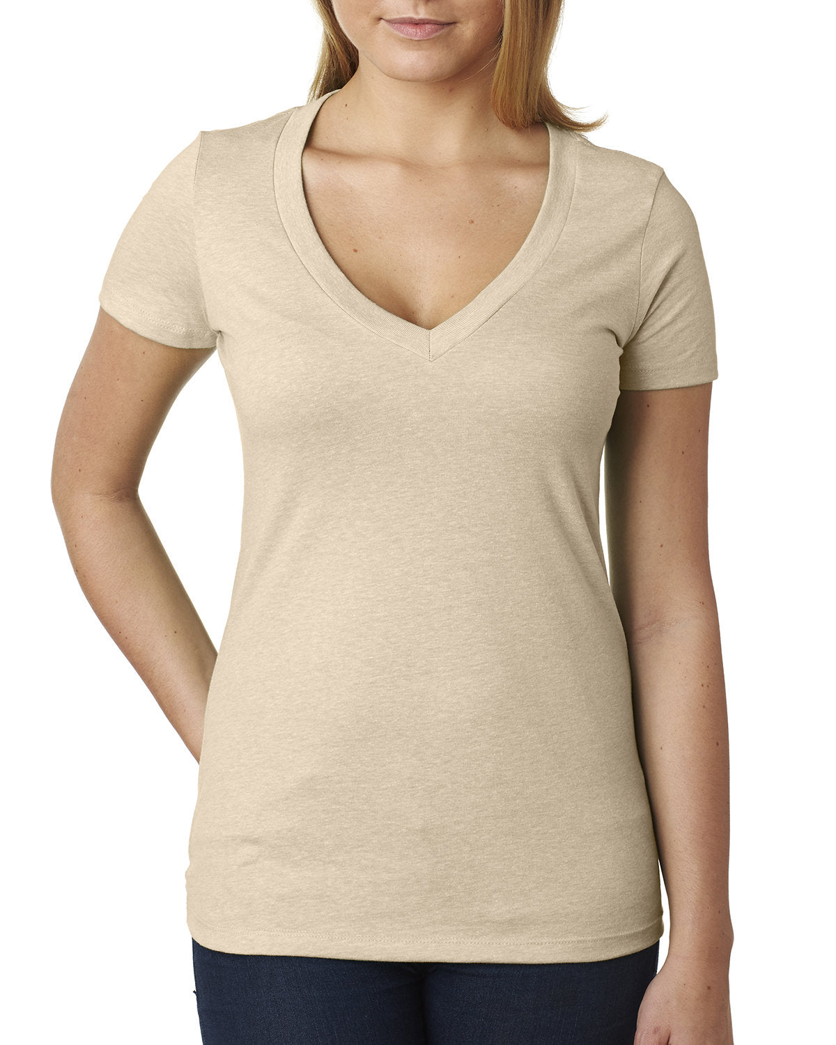 Next Level Women's Deep V-Neck T-Shirt