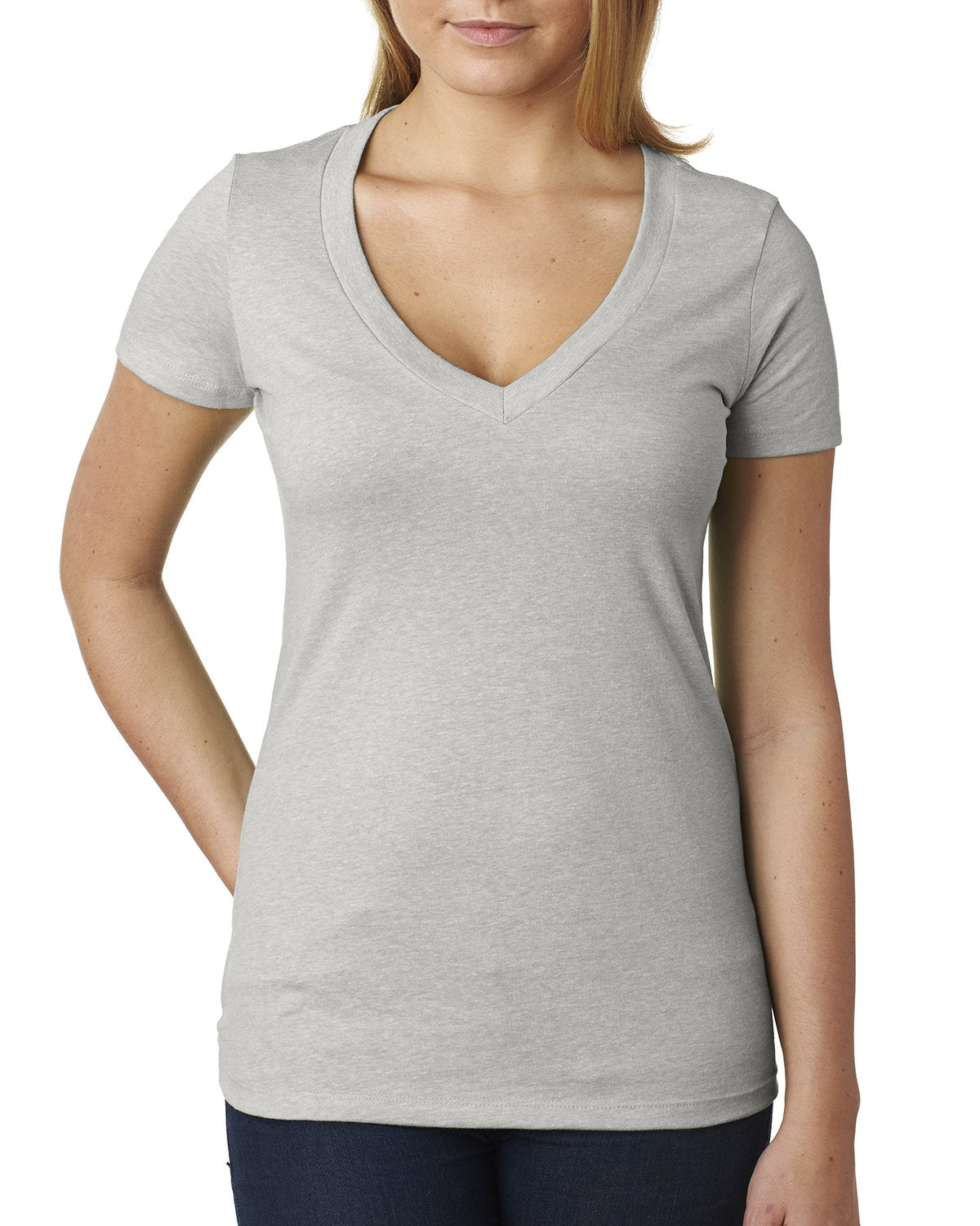 Next Level Women's Deep V-Neck T-Shirt