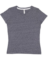 LAT Ladies' V-Neck Harborside Melange Jersey T-Shirt LAT