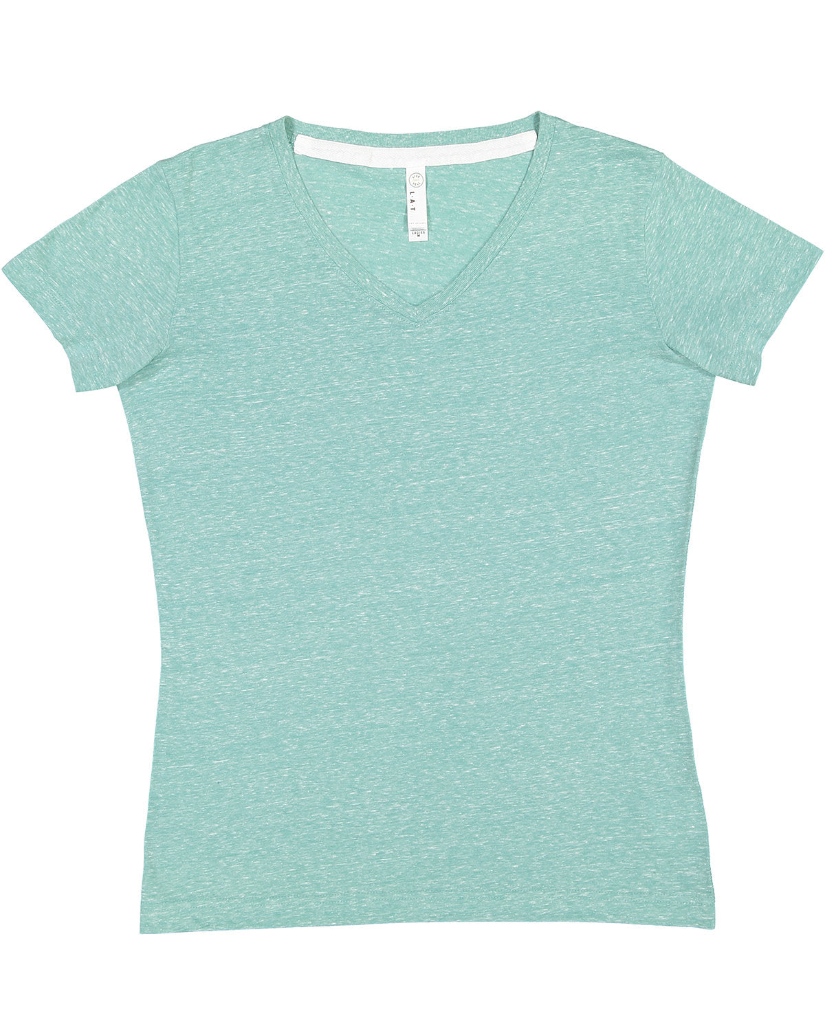 LAT Ladies' V-Neck Harborside Melange Jersey T-Shirt LAT