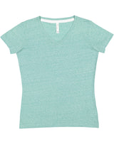 LAT Ladies' V-Neck Harborside Melange Jersey T-Shirt LAT