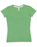 LAT Ladies' V-Neck Harborside Melange Jersey T-Shirt LAT