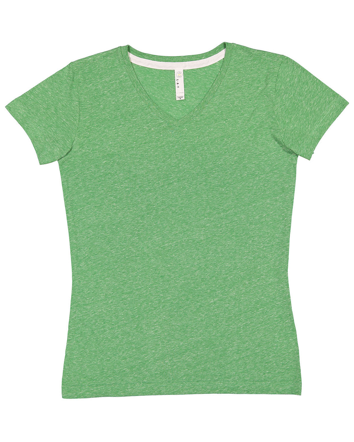 LAT Ladies' V-Neck Harborside Melange Jersey T-Shirt LAT