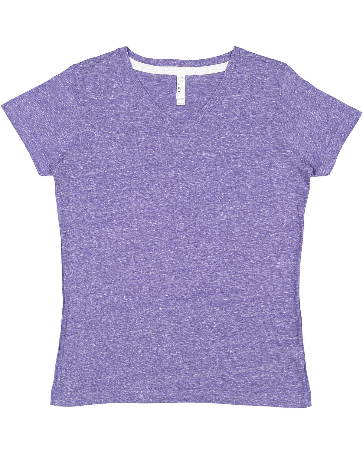 LAT Ladies' V-Neck Harborside Melange Jersey T-Shirt LAT