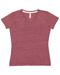 LAT Ladies' V-Neck Harborside Melange Jersey T-Shirt LAT