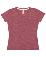 LAT Ladies' V-Neck Harborside Melange Jersey T-Shirt LAT