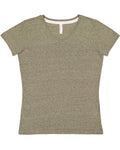 LAT Ladies' V-Neck Harborside Melange Jersey T-Shirt LAT