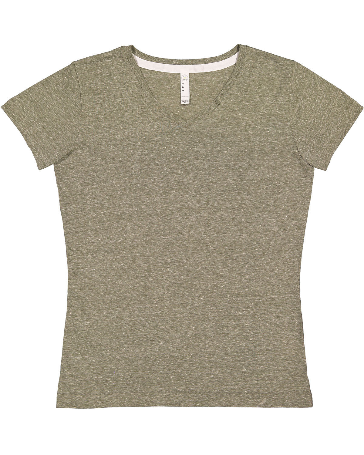LAT Ladies' V-Neck Harborside Melange Jersey T-Shirt LAT
