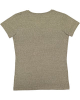 LAT Ladies' V-Neck Harborside Melange Jersey T-Shirt LAT