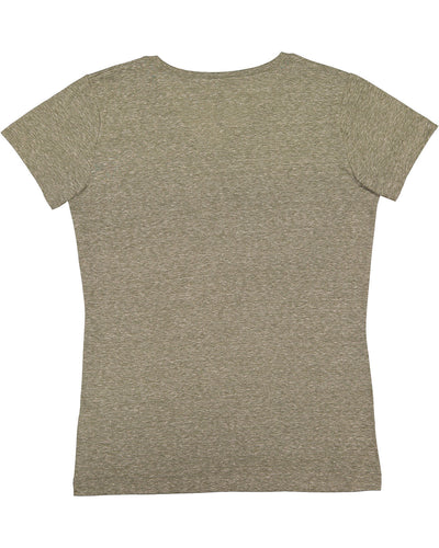 LAT Ladies' V-Neck Harborside Melange Jersey T-Shirt