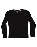 LAT Women's Baby Rib Pajama Long Sleeve Top LAT