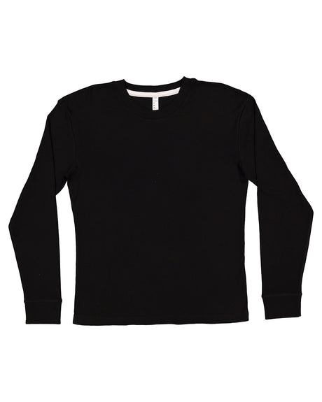 LAT Women's Baby Rib Pajama Long Sleeve Top LAT
