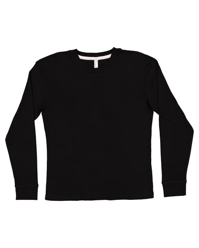 LAT Women's Baby Rib Pajama Long Sleeve Top