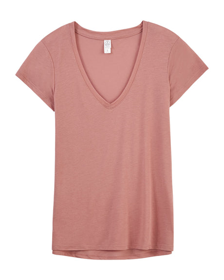 Alternative Ladies' Slinky-Jersey V-Neck T-Shirt Alternative
