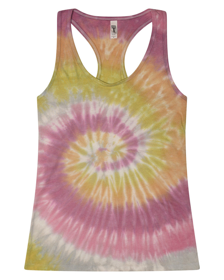 Colortone Women's Tie-Dyed Racerback Tank Top Colortone