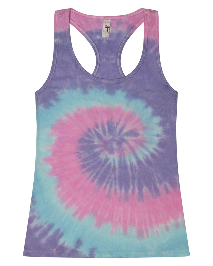 Colortone Women's Tie-Dyed Racerback Tank Top Colortone