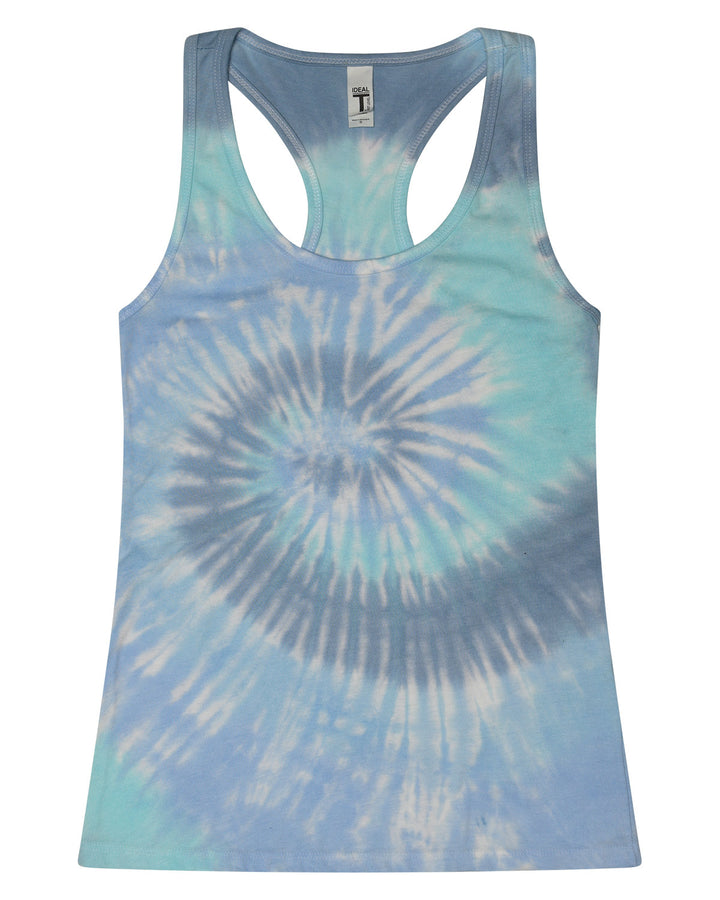 Colortone Women's Tie-Dyed Racerback Tank Top Colortone