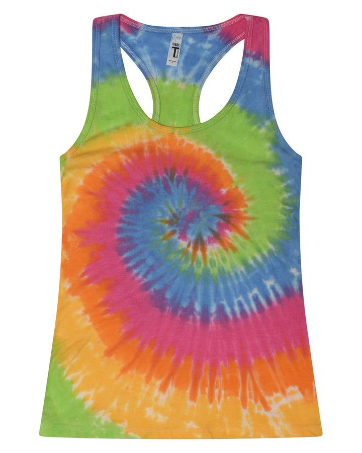 Colortone Women's Tie-Dyed Racerback Tank Top Colortone