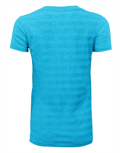 Threadfast Apparel Ladies' Invisible Stripe V-Neck T-Shirt