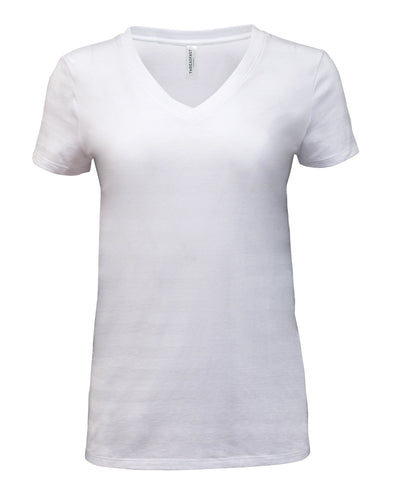 Threadfast Apparel Ladies' Invisible Stripe V-Neck T-Shirt