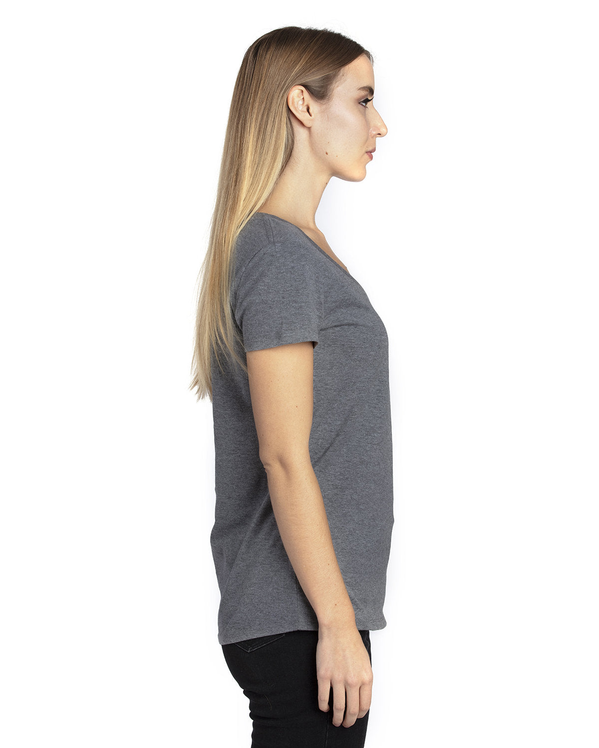 Threadfast Apparel Ladies' Ultimate CVC V-Neck T-Shirt Threadfast Apparel