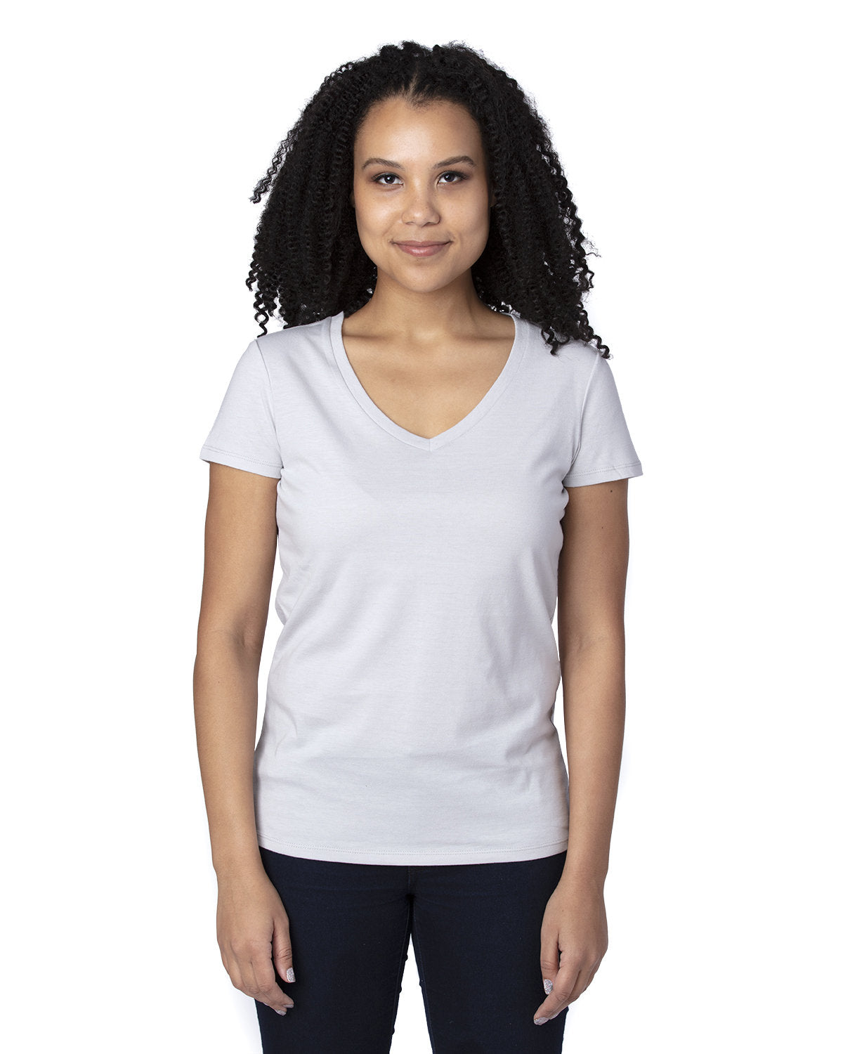 Threadfast Apparel Ladies' Ultimate CVC V-Neck T-Shirt Threadfast Apparel