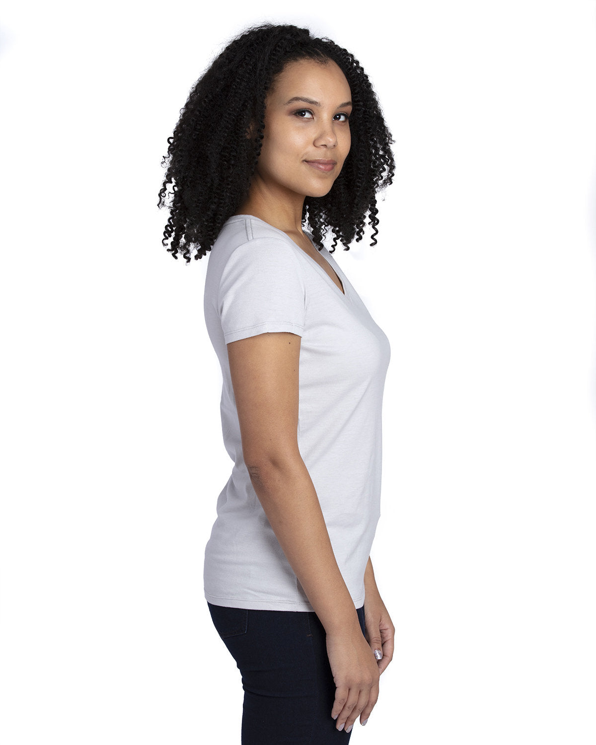 Threadfast Apparel Ladies' Ultimate CVC V-Neck T-Shirt Threadfast Apparel