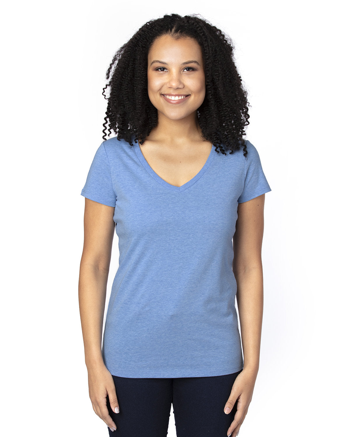 Threadfast Apparel Ladies' Ultimate CVC V-Neck T-Shirt Threadfast Apparel